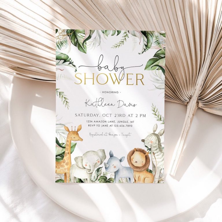 9+ Jungle Safari Baby Shower Invitations You Definitely Want