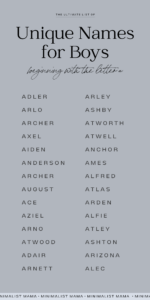 35+ Unique Boy Names That Start With A (That I'm Obsessed With) 2026