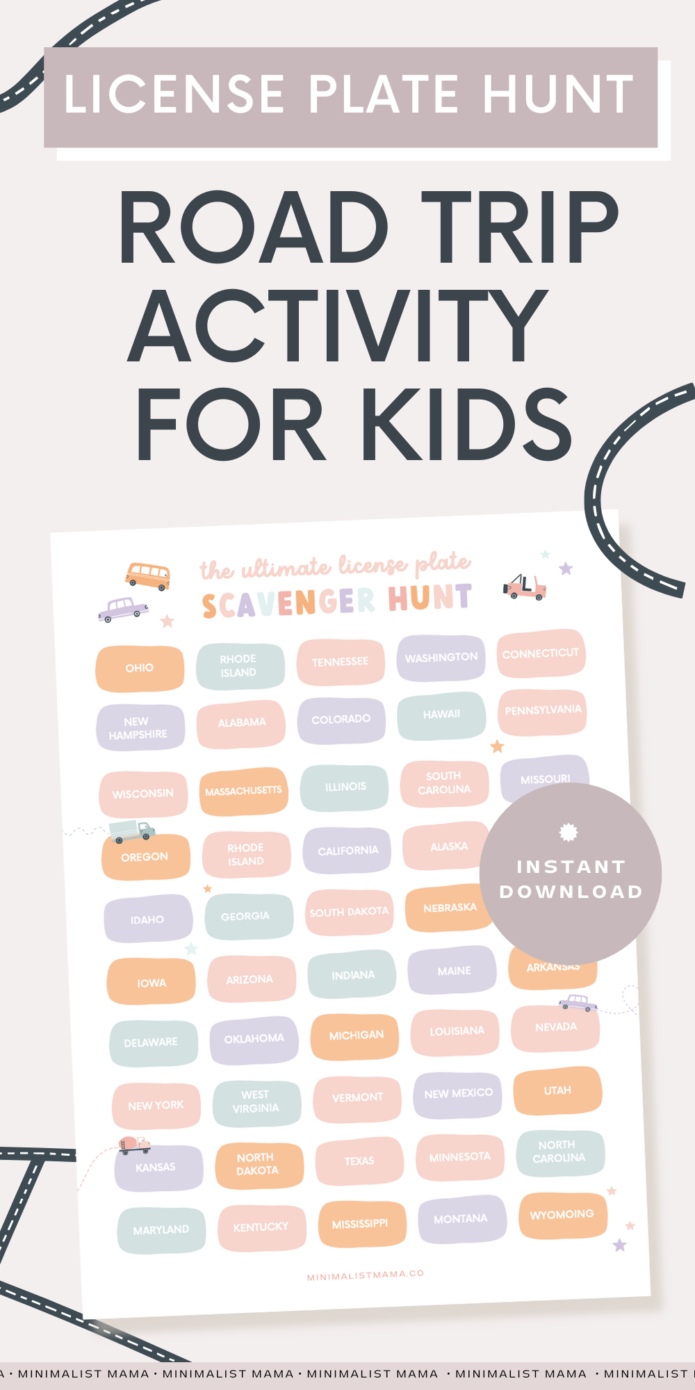 Road trip game printable