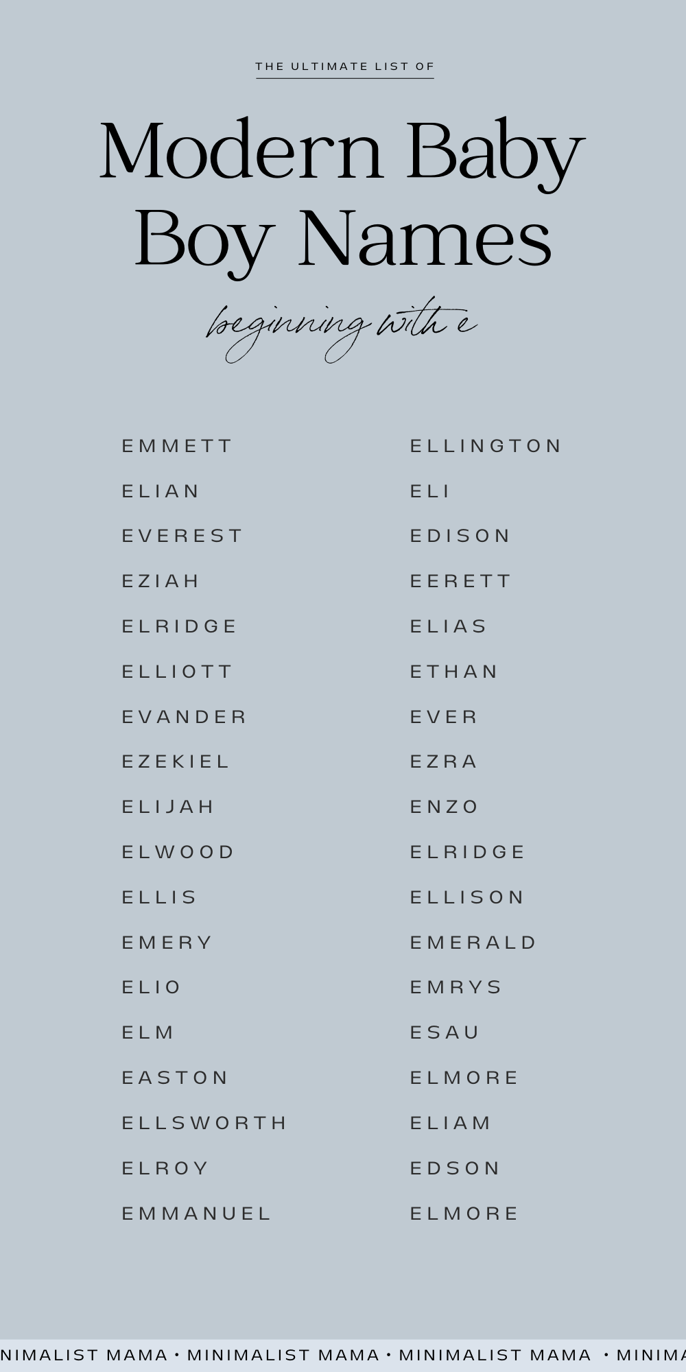 41+ *Modern* Boy Names That Start with E