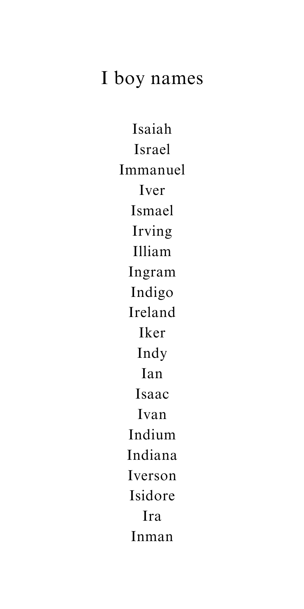 22 *Best* Boy Names That Start with I