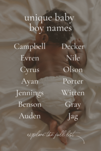 85+ *Insanely Good* Unique Baby Boy Names
