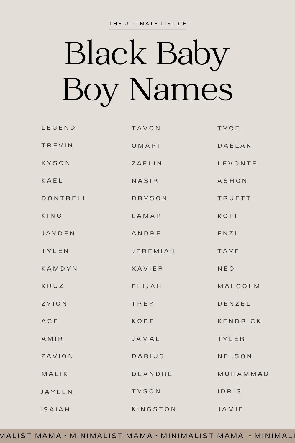 black baby boy names