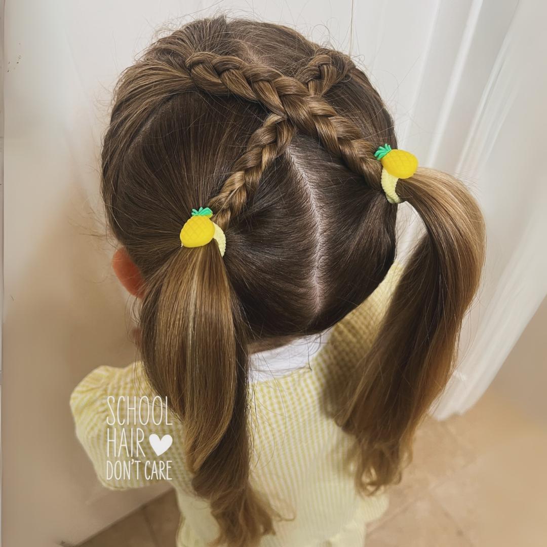 school girl's hairstyle
