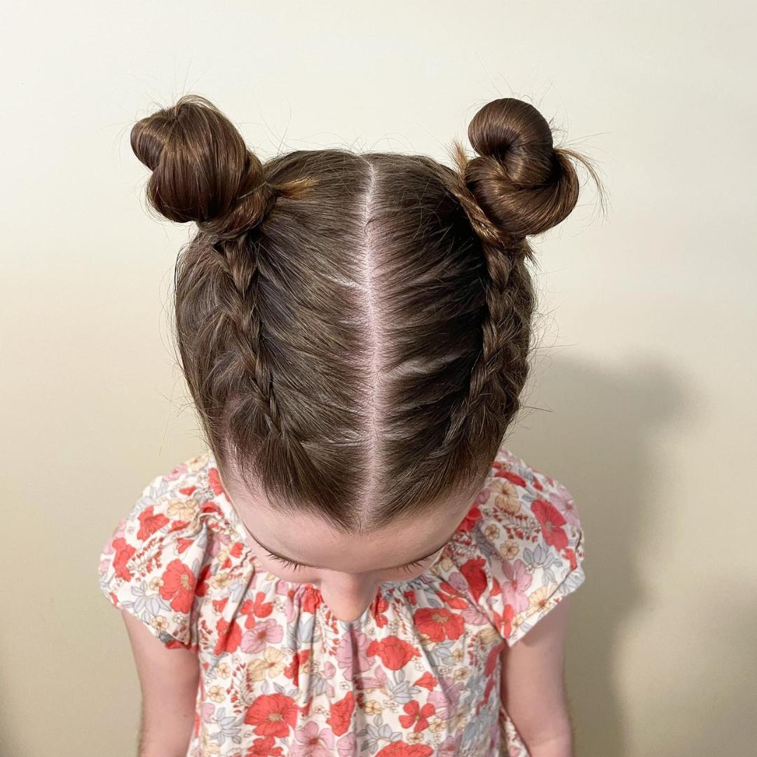 school girl's hairstyle