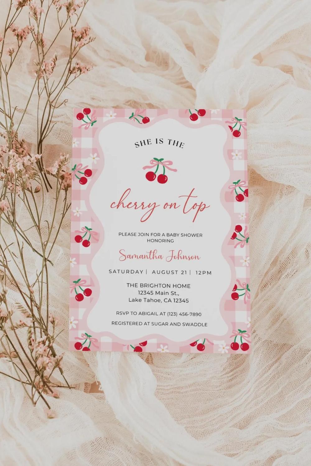cherry baby shower