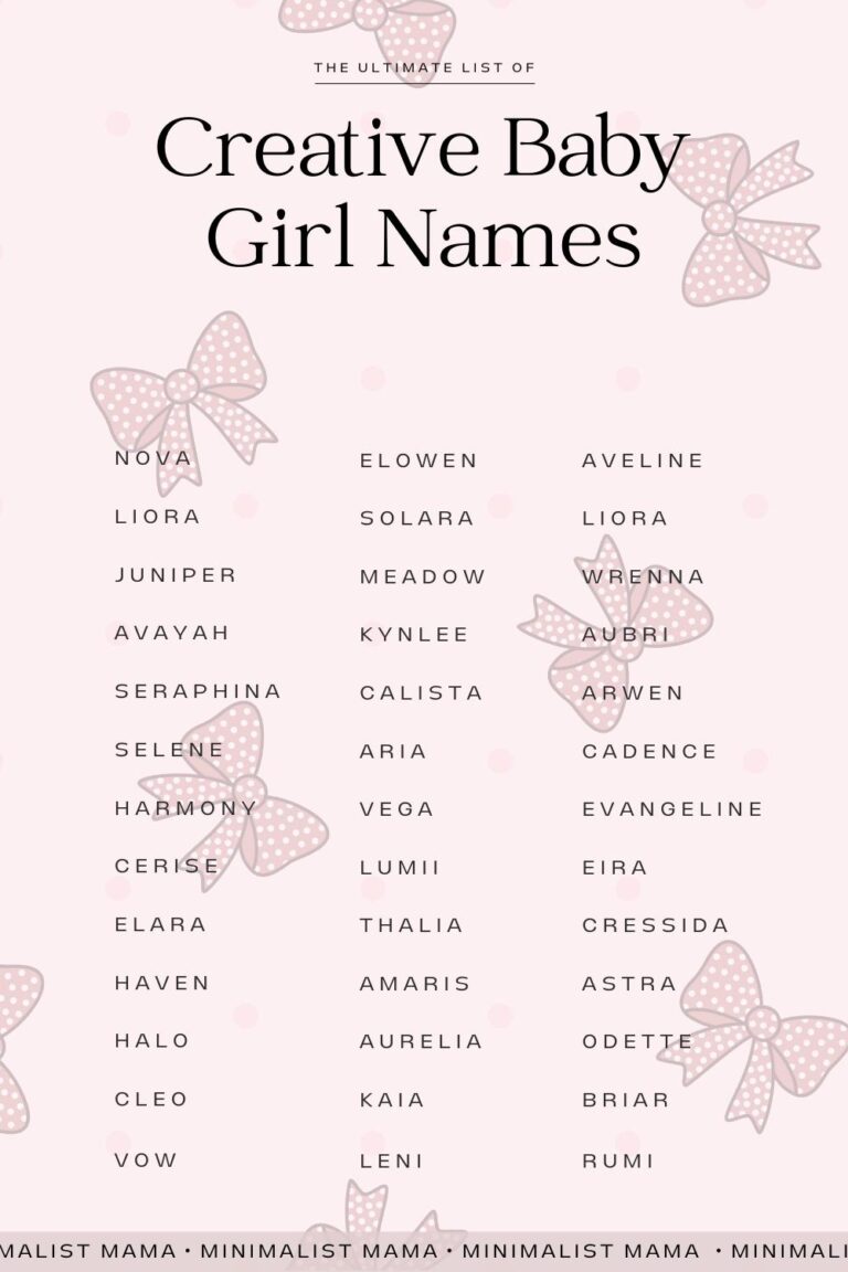 135+ *Creative* Names For Girls You Haven’t Heard Before