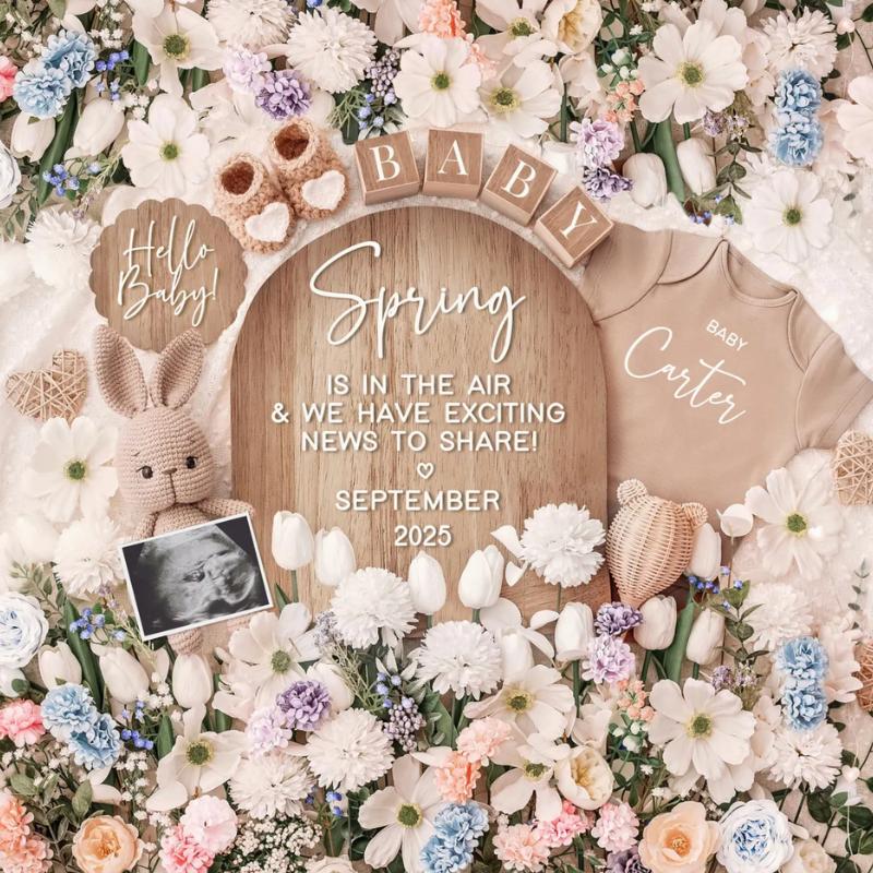 spring pregnancy announcement