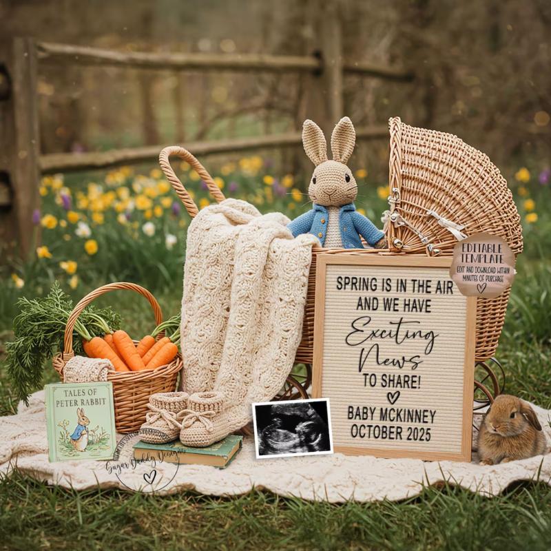 spring pregnancy announcement