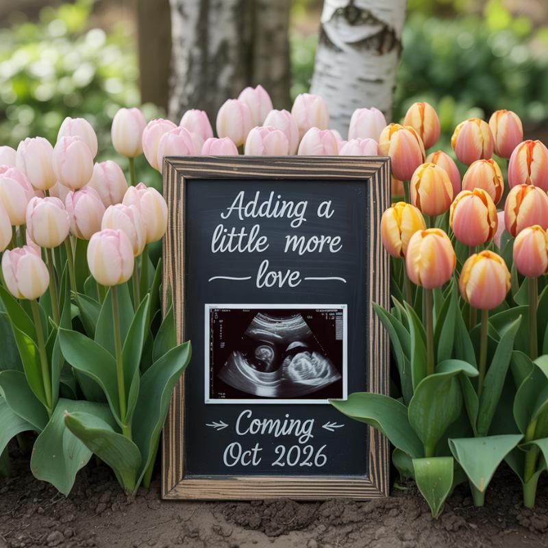 spring pregnancy announcement idea