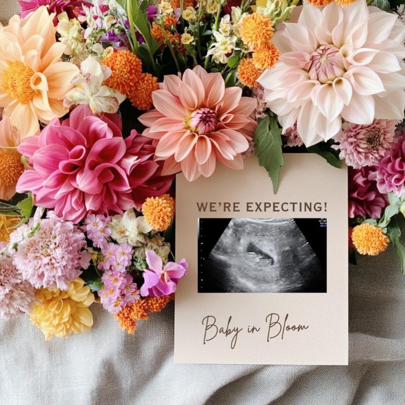 spring pregnancy announcement