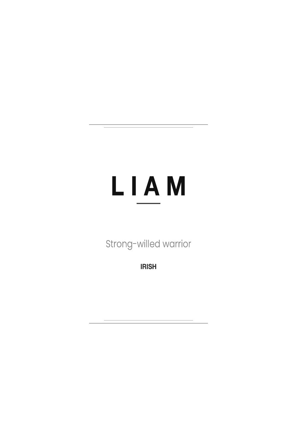 Liam baby name art in Modern style with bold geometric design