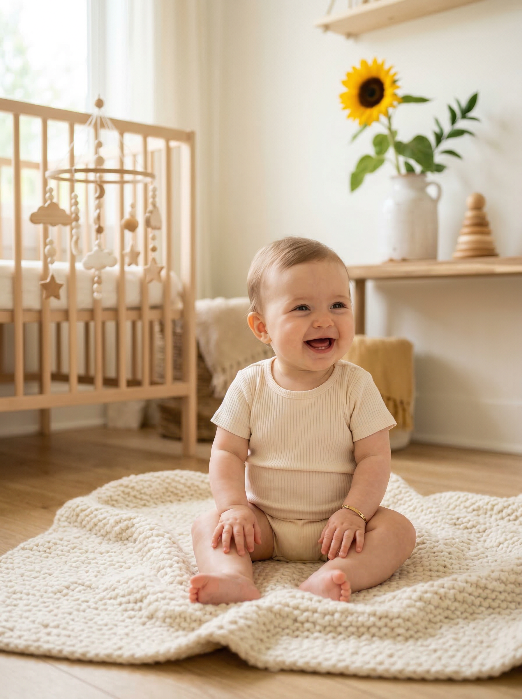 Happy smiling baby for baby names meaning joy peace and hope article