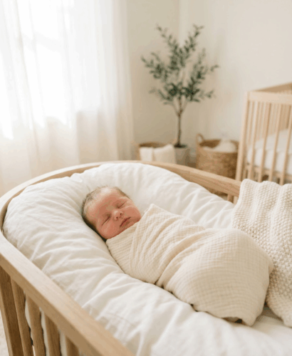Newborn baby sleeping peacefully for baby names that mean miracle article