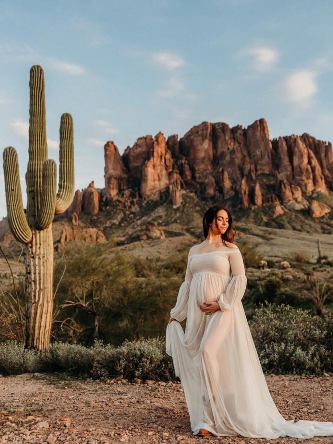 summer themed pregnancy photo