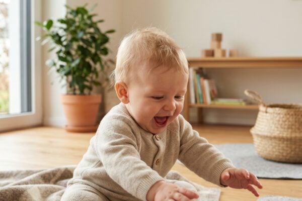 Baby Boy in a bright modern room with natural wood and minimalist elements — 200+ German Baby Boy Names That Are Strong Without Being Stern