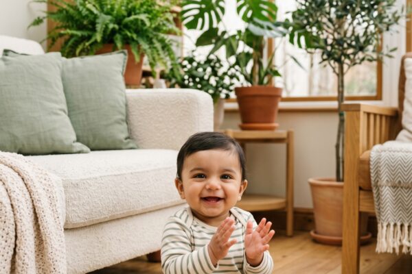 Baby Boy in a bright conservatory with paired windows and warm natural furnishings — Middle Names for Boys With Strong Pairings