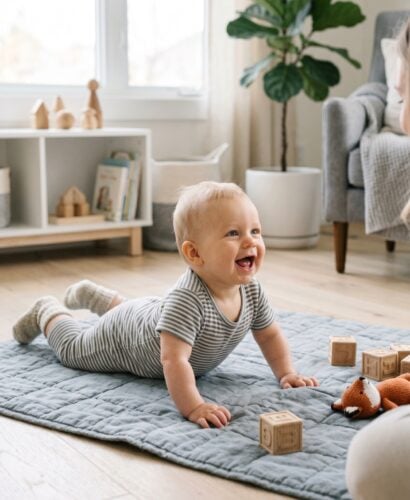 Baby Boy in a bright Scandinavian room with pale wood and soft styling — 200+ Scandinavian Baby Boy Names That Are Cool and Timeless