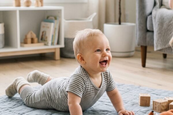 Baby Boy in a bright Scandinavian room with pale wood and soft styling — 200+ Scandinavian Baby Boy Names That Are Cool and Timeless