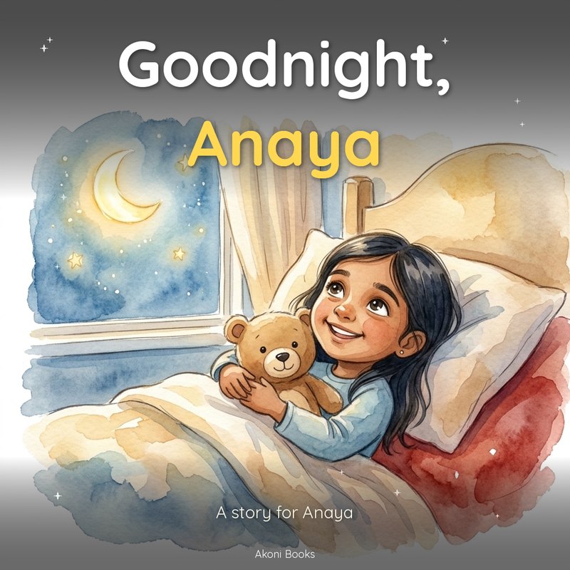 Akoni Books personalized bedtime storybook cover