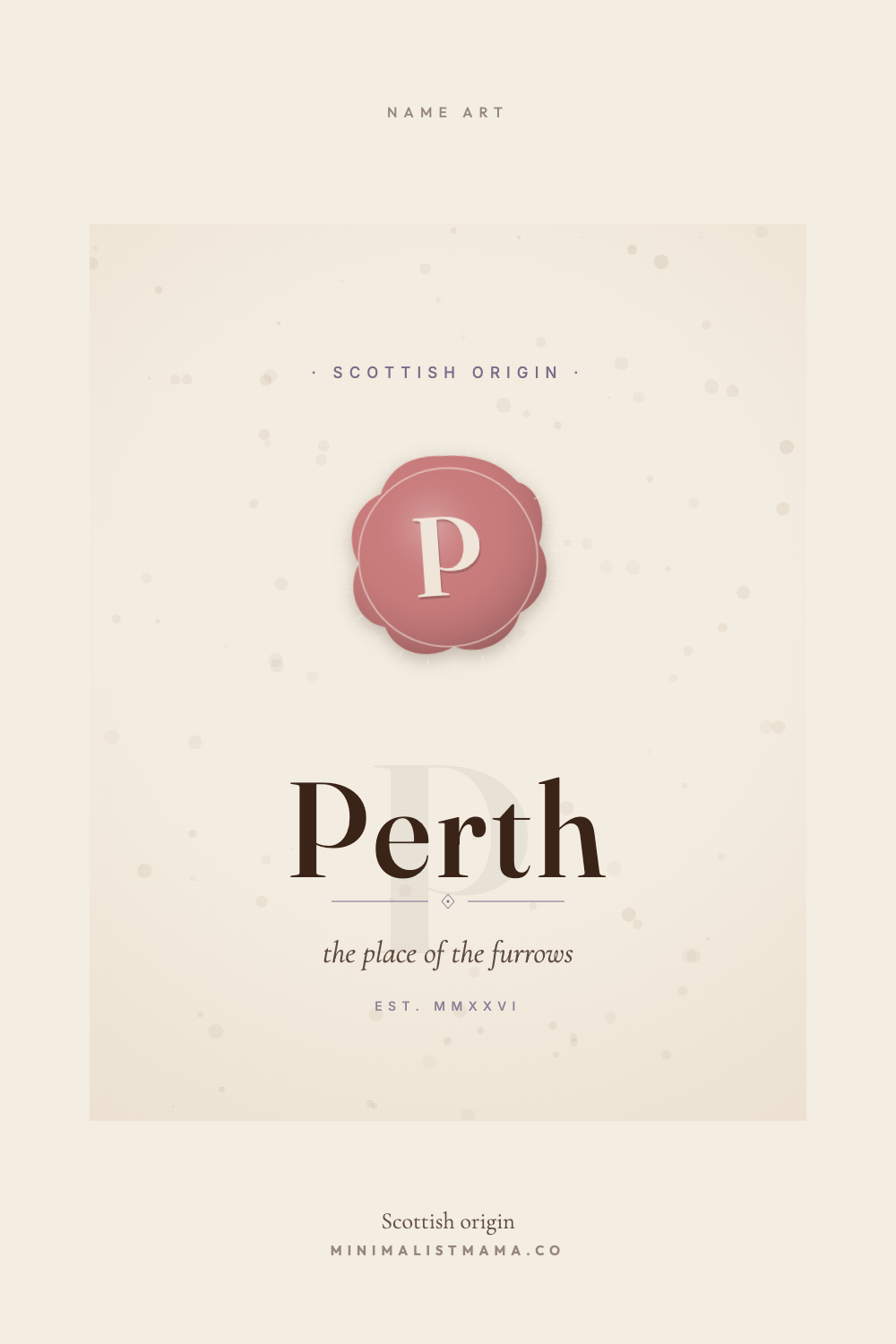 Perth Name Art — Free Printable Nursery Print | MinimalistMama